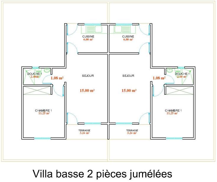 LOGEMENTS SOCIAUX, ÉCONOMIQUES ET STANDINGS - 2 PIECES BASSE - SOCIAL JUMELE