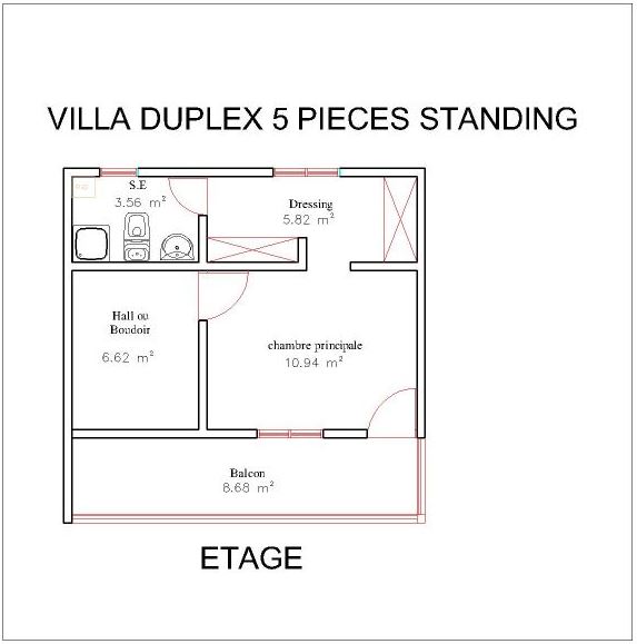 LOGEMENTS SOCIAUX, ÉCONOMIQUES ET STANDINGS - 5 PIECES DUPLEX  - STANDING INDIVIDUELLE